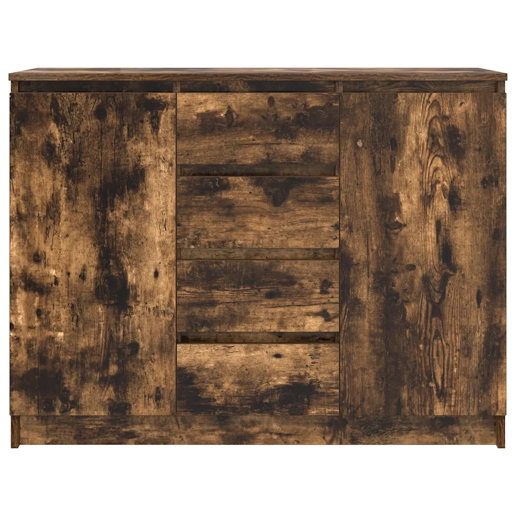 Credenza con Cassetti Rovere Fumo 100,5x35x76 cm in Truciolato 3328448