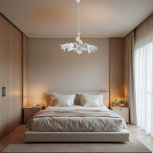MILANO LAMPADARIO A SOSPENSIONE IN METALLO DESIGN MODERNO COLORE BIANCO E ARGENTO E14 5 LUCI 46 WATT 41X41X41 CM