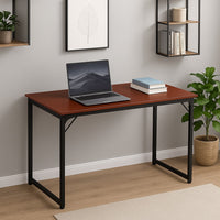 Scrivania Tavolo Porta PC Design Industriale Legno Metallo 120x60 Casa Ufficio