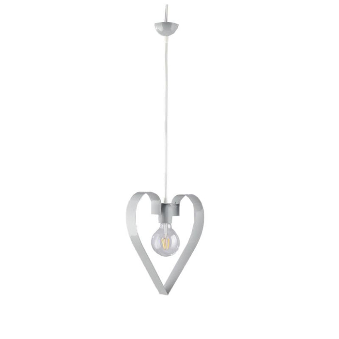 TRENDY LAMPADARIO DESIGN MODERNO IN METALLO COLORE GRIGIO E27 1 LUCE 57 WATT 106X29 CM