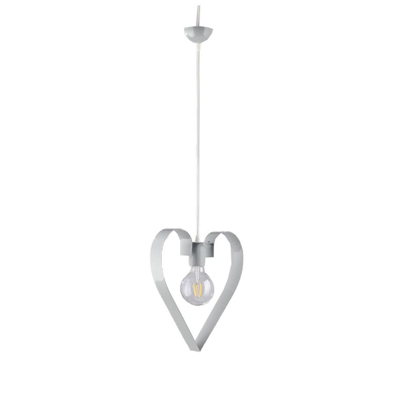TRENDY LAMPADARIO DESIGN MODERNO IN METALLO COLORE GRIGIO E27 1 LUCE 57 WATT 106X29 CM