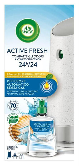 AIR WICK DEODORANTE AMBIENTE ELETTRICO COMPLETO BREZZA MARINA E MAGNOLIA FORMATO DA 228ML