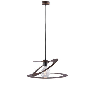 SUSY LAMPADARIO IN METALLO DESIGN MODERNO COLORE MARRONE E ORO E27 1 LUCE 57 WATT 83X40 CM