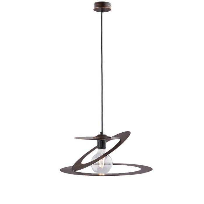 SUSY LAMPADARIO IN METALLO DESIGN MODERNO COLORE MARRONE E ORO E27 1 LUCE 57 WATT 83X40 CM