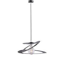 SUSY LAMPADARIO IN METALLO DESIGN MODERNO COLORE NERO E ARGENTO E27 1 LUCE 57 WATT 40X80 CM