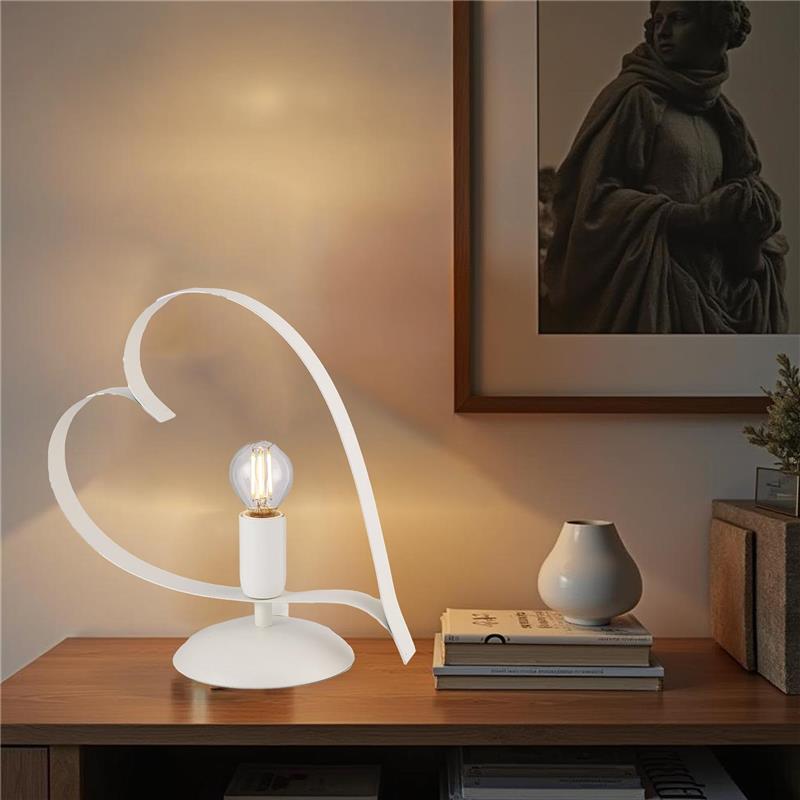 TRENDY LUME DESIGN MODERNO IN METALLO COLORE BIANCO E14 1 LUCE 46 WATT 14X14X35 CM