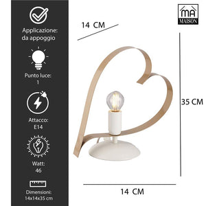 TRENDY LUME DESIGN MODERNO IN METALLO COLORE ORO E14 1 LUCE 46 WATT 14X14X35 CM
