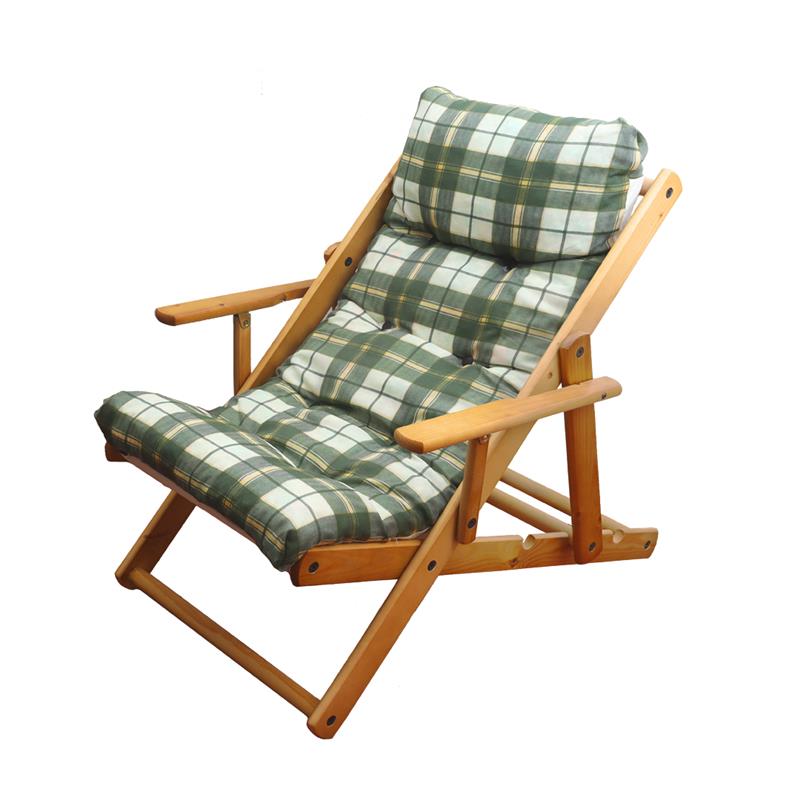 POLTRONA RELAX COMODONA VERDE SCOZZESE IN LEGNO 3 POSIZIONI