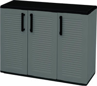 ARMADIO BASSO IN POLIPROPILENE CON 3 ANTE E RIPIANO 102 X 37 X H84 CM