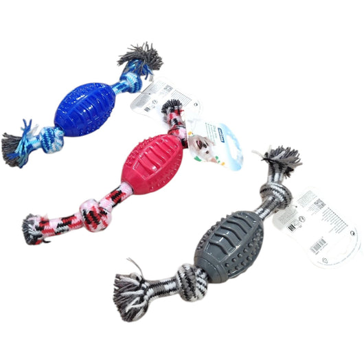 GIOCO PER CANI IN CORDA E GOMMADA MORDERE 25cm