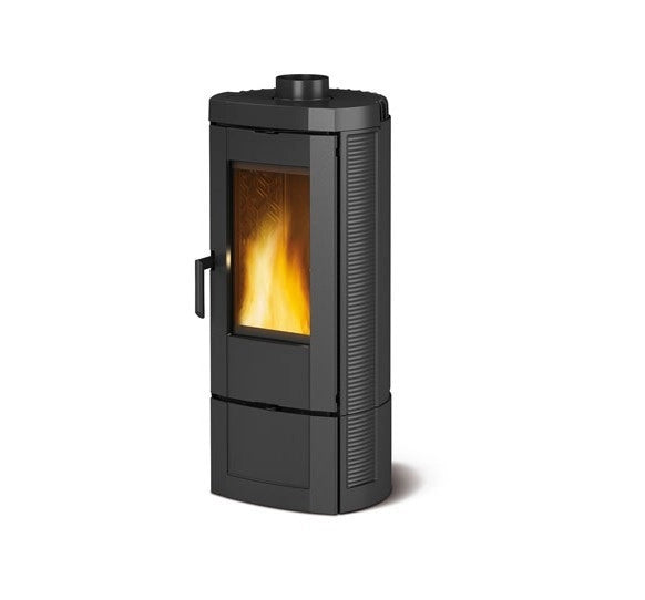 Nordica stufa a legna candy 4.0 in ghisa smaltata nero antracite 4 stelle classe a+ extraflame