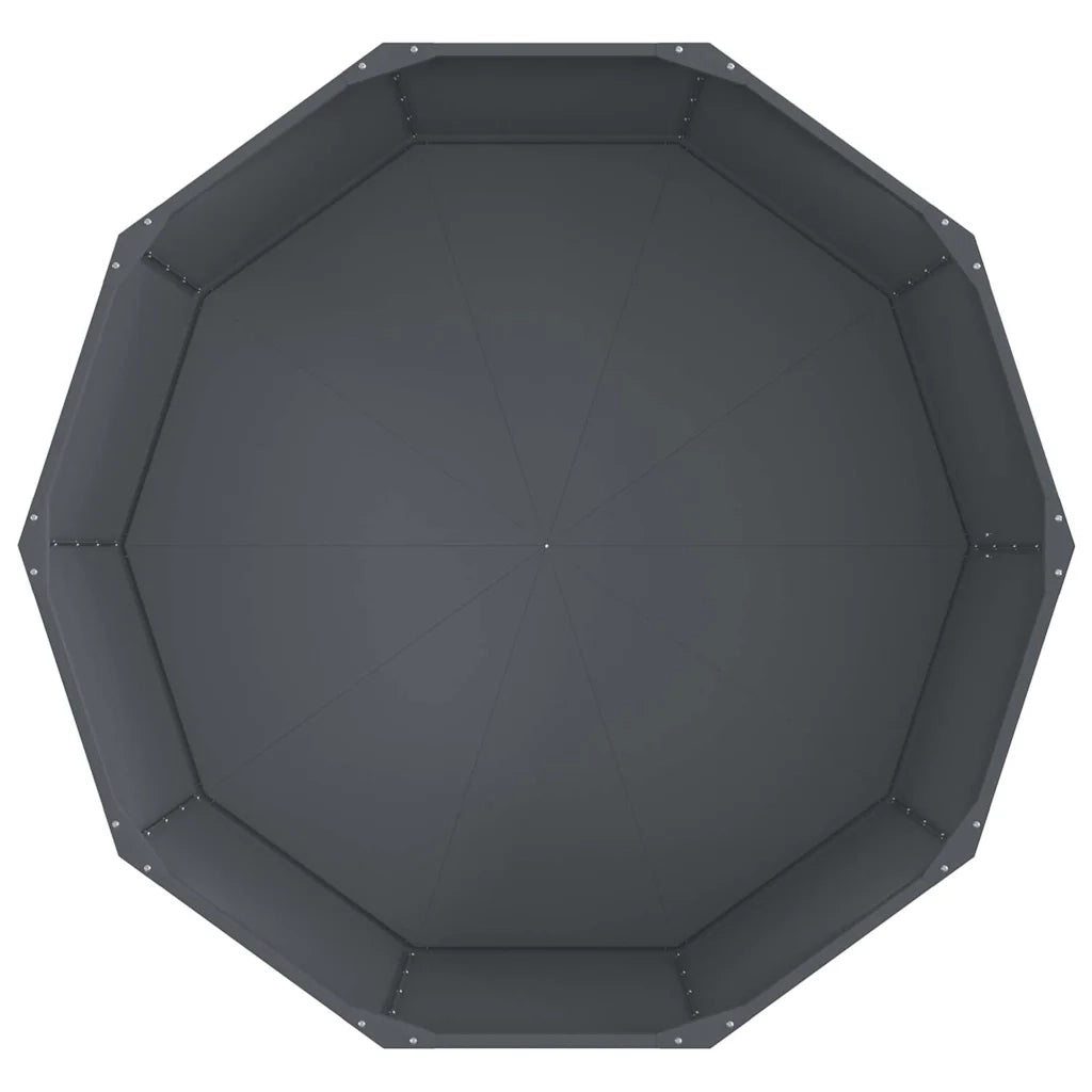 Fioriera Antracite 120 x 120 x 50 cm Acciaio