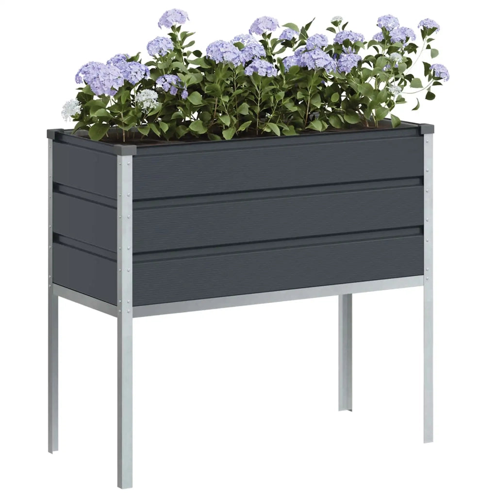 Fioriera Antracite 100 x 45 x 90 cm Acciaio zincato
