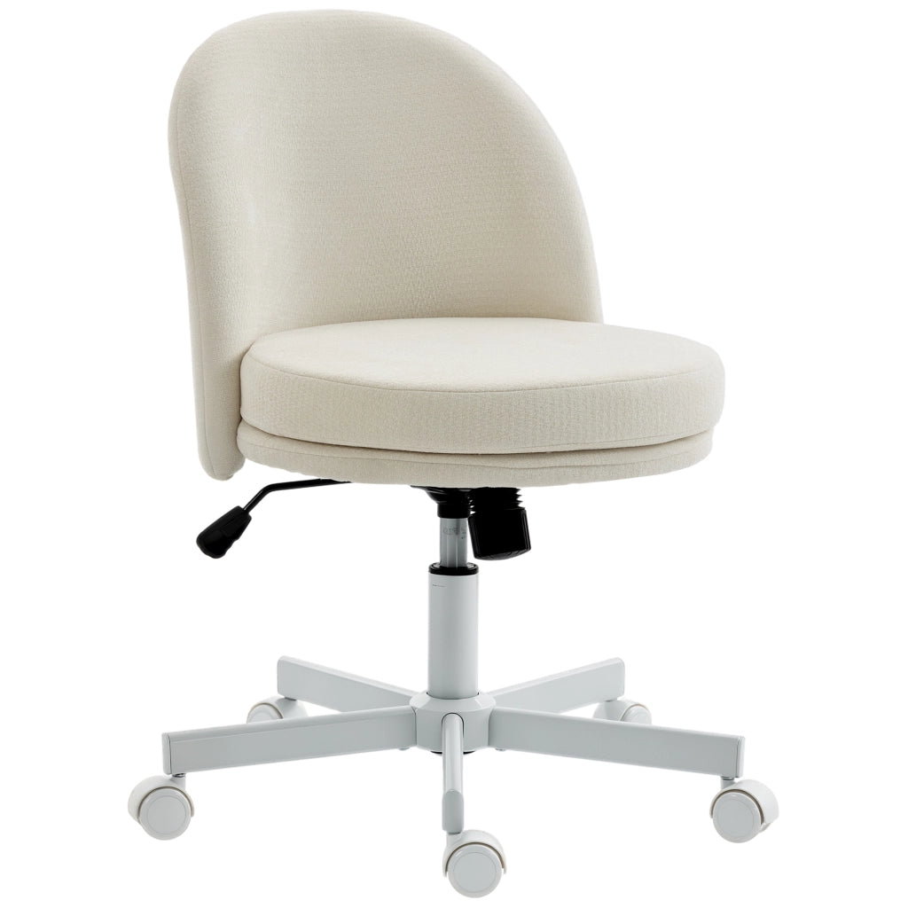 Sedia da ufficio ¨C Xylo ¨C regolabile in altezza, chenille crema, con basculante
