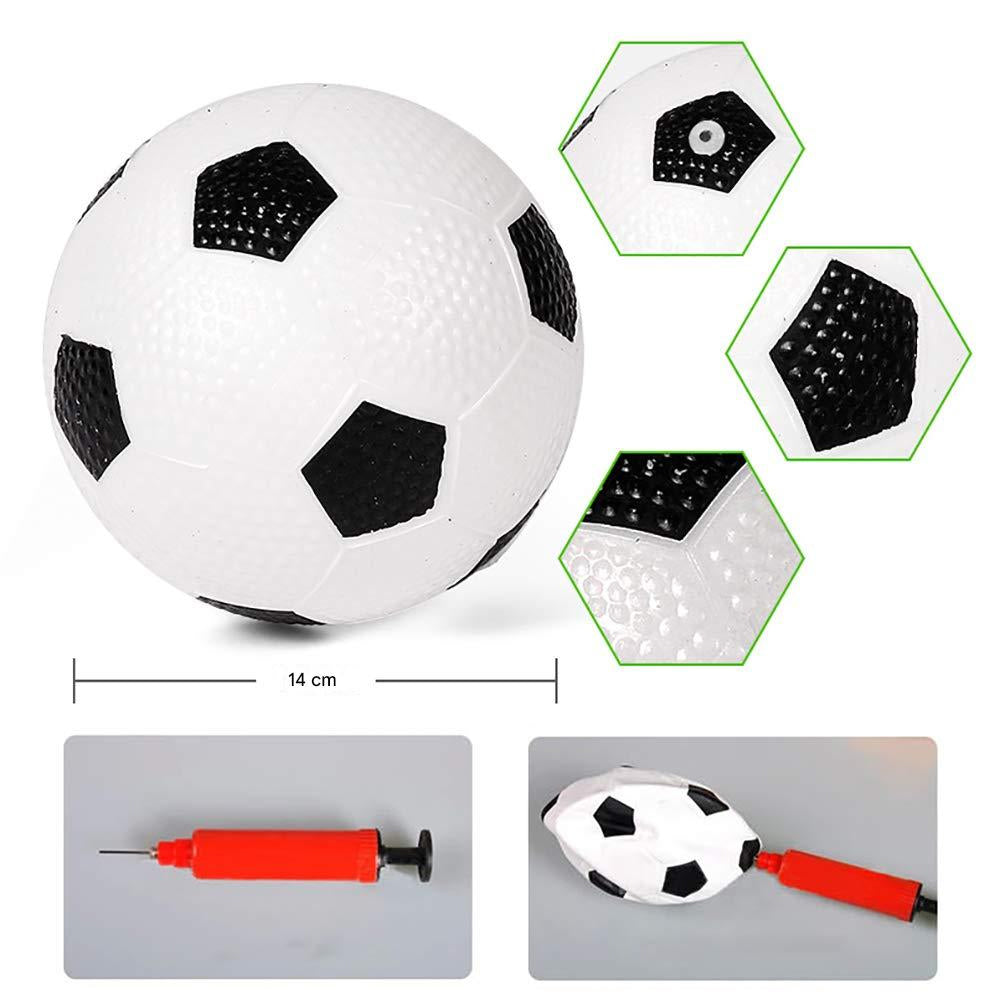 Set 2 Porte Calcio 92 x 64 cm con Pallone Gonfiatore e Morsetti per Fissaggio