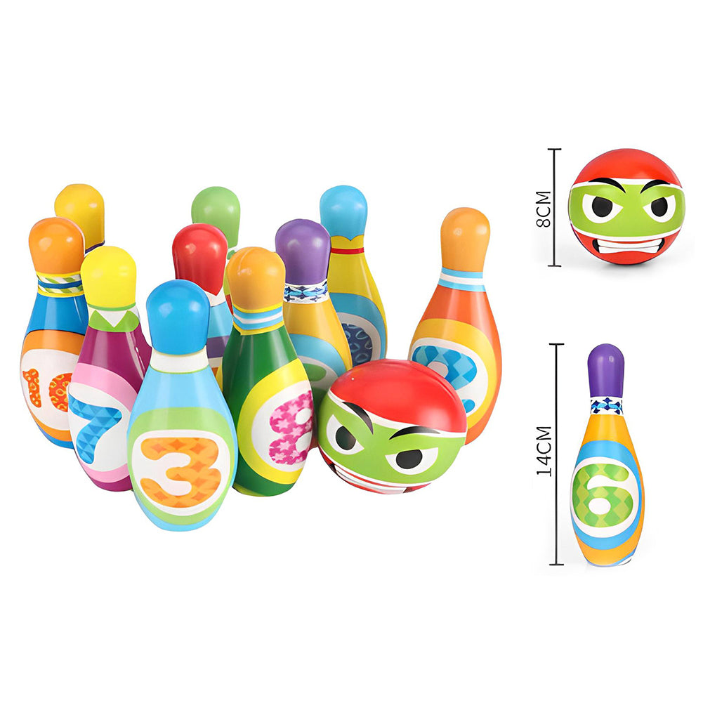 Set 10 Birilli da Bowling Giocattolo per Bambini con Pallina Morbidi e Sicuri