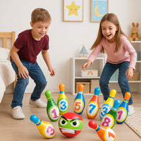 Set 10 Birilli da Bowling Giocattolo per Bambini con Pallina Morbidi e Sicuri