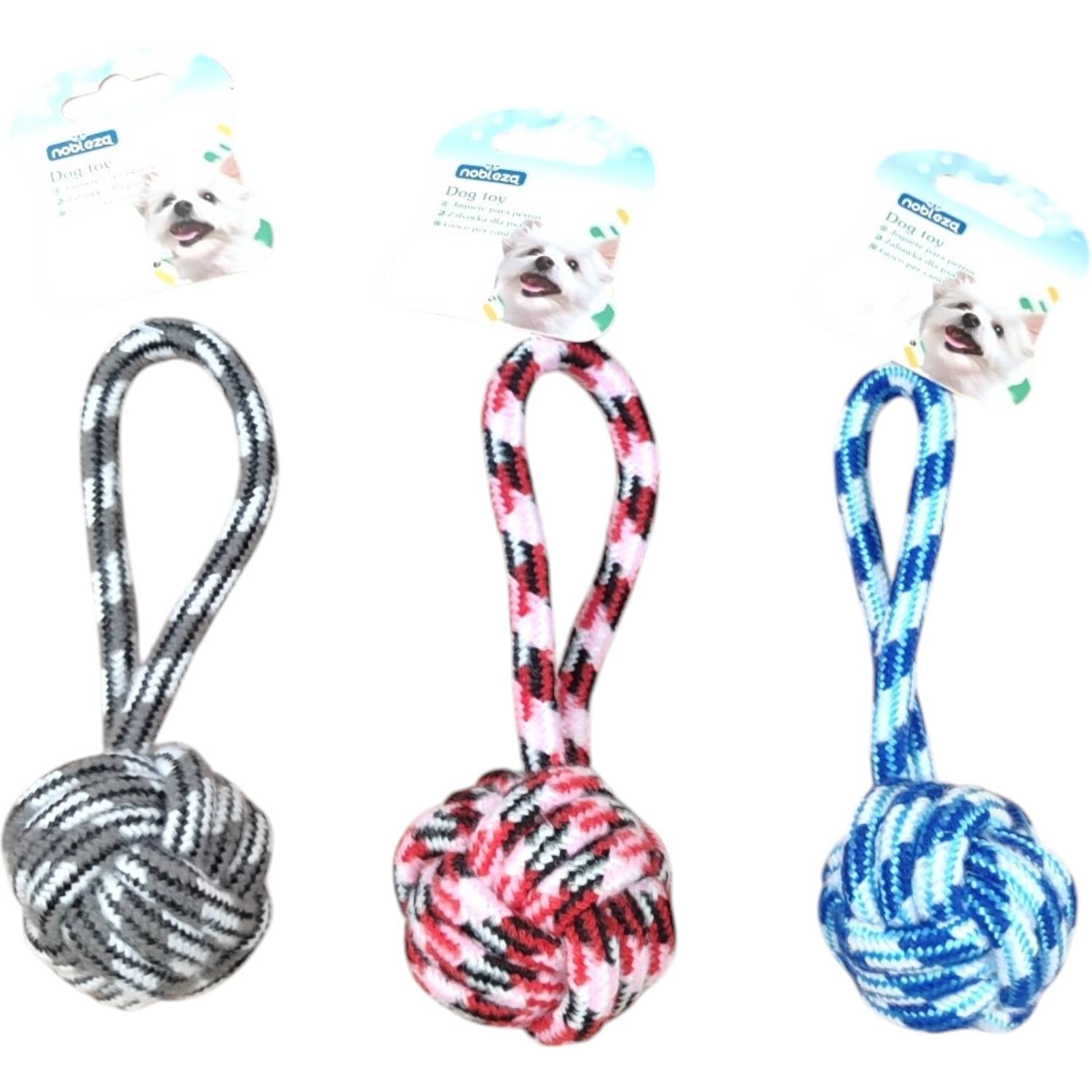 GIOCO PER CANI CON CORDACOLORI MIX L20CM
