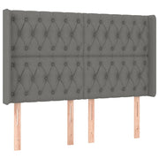 Testiera | Testata ad Orecchio GrigioScuro 147x16x118/128cm inTessuto
