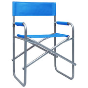 Sedie da Regista 2 pz in Acciaio Blu 47917