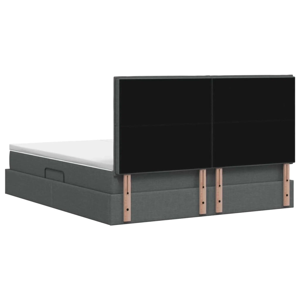 Letto con contenitore LED e materasso Grigio Scuro 180 x 200 cm 3460243