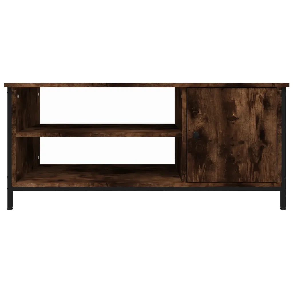 Mobile TV Rovere Fumo 100x40x45 cm in Legno Multistrato 826302