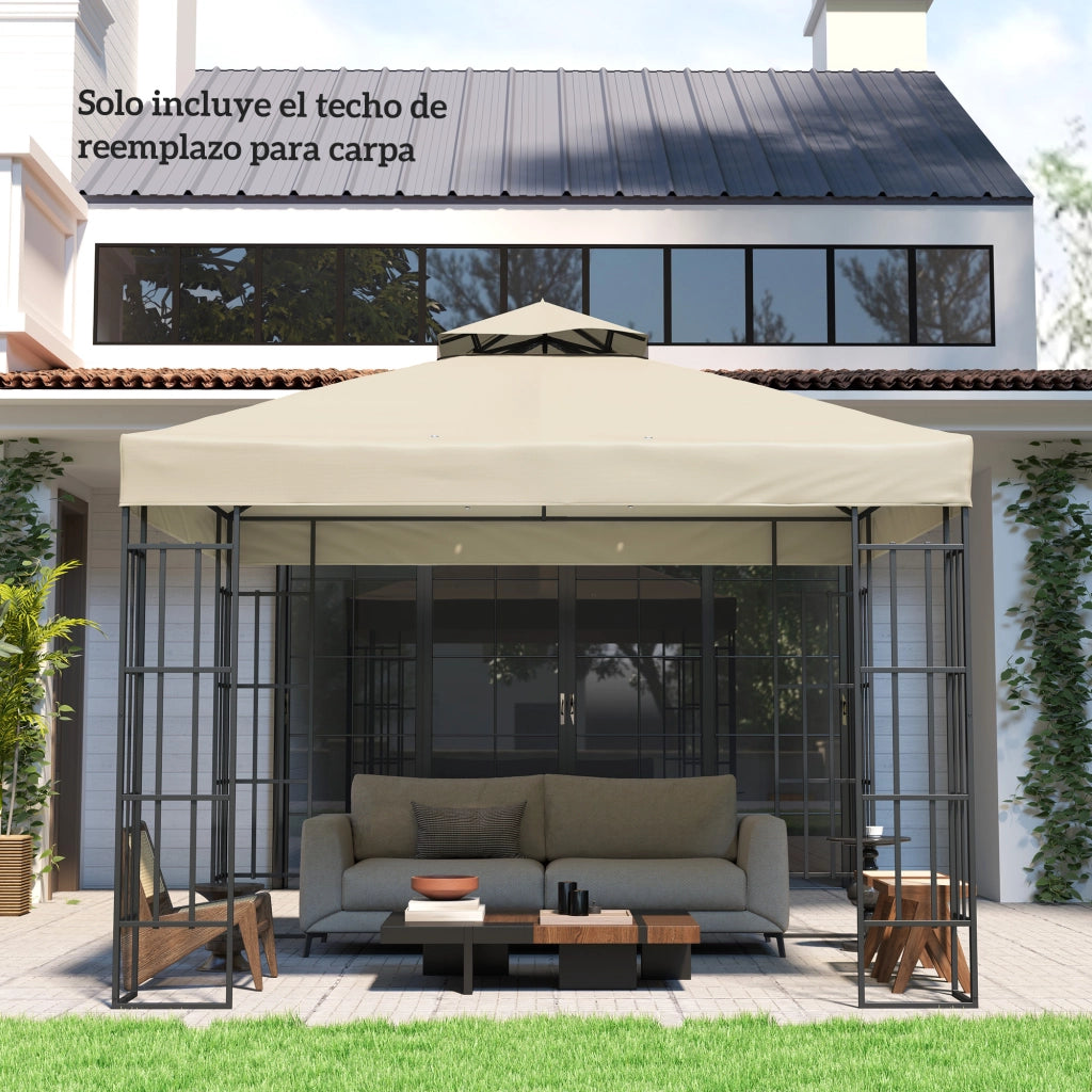 Toldo da giardino 3x3 m ¨C zephmum ¨C crema