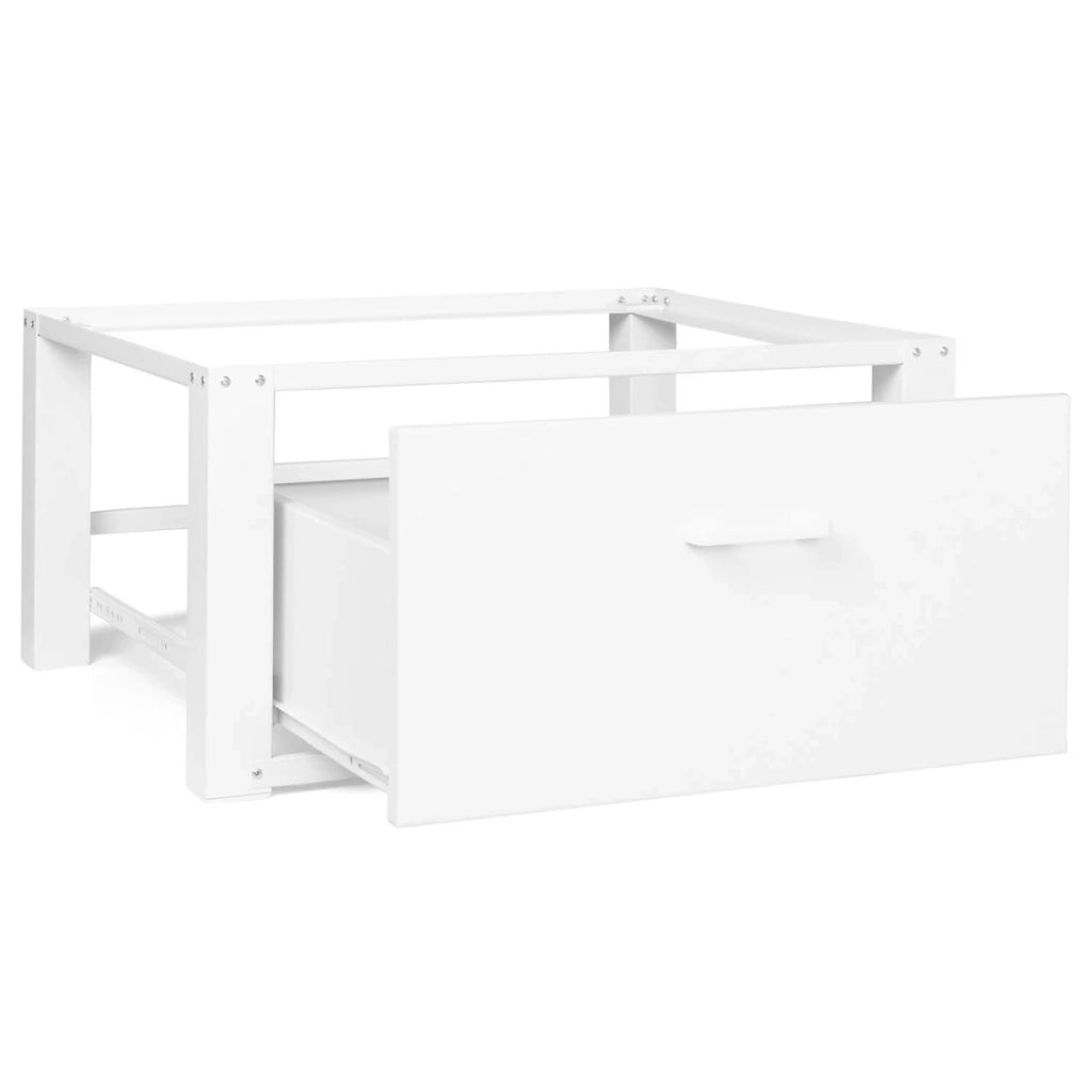 IDMarket - Supporto per lavatrice 63 x 54 cm con piedistallo e cassetto in metallo
