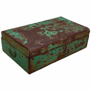 Valigia artigianale in metallo, 67x37x25h cm