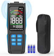 Vochtmeter per muri - Vochtmeter - Vochtmeter in legno con cassetto di stoccaggio - Vochtmeter inclusi termometro - Preciso – Opere di intonaco - Inclusi batterie