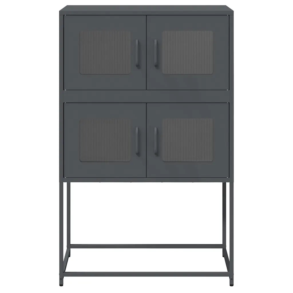 vidaXL Credenza Antracite 68x39x107 cm Acciaio