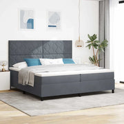 Letto a molle con materasso Grigio scuro 200 x 200 cm Velluto 3339921