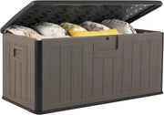 Contenitore per cuscini impermeabile da giardino con coperchio, 378 L, contenitore per cuscini da giardino, balcone, terrazza, piscina, cassapanca da giardino contenitore di stoccaggio outdoor