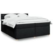 Giroletto a Molle con Materasso Nero 200x200 cm in Tessuto 3289103