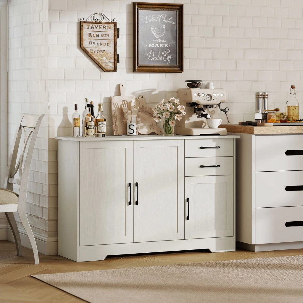 Consolle con cassetti e ante ¨C zephmum ¨C crema 120x38x79 cm