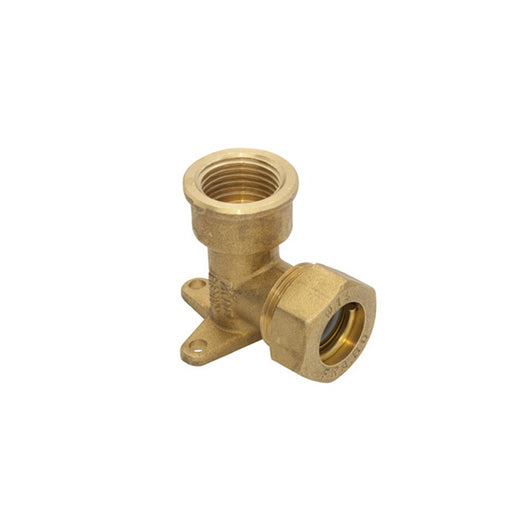 Raccordo curvo femmina flangiato a stringere per rame