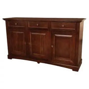 Credenza madia buffet in legno arte povera 3 ante chic mod goccia noce scuro