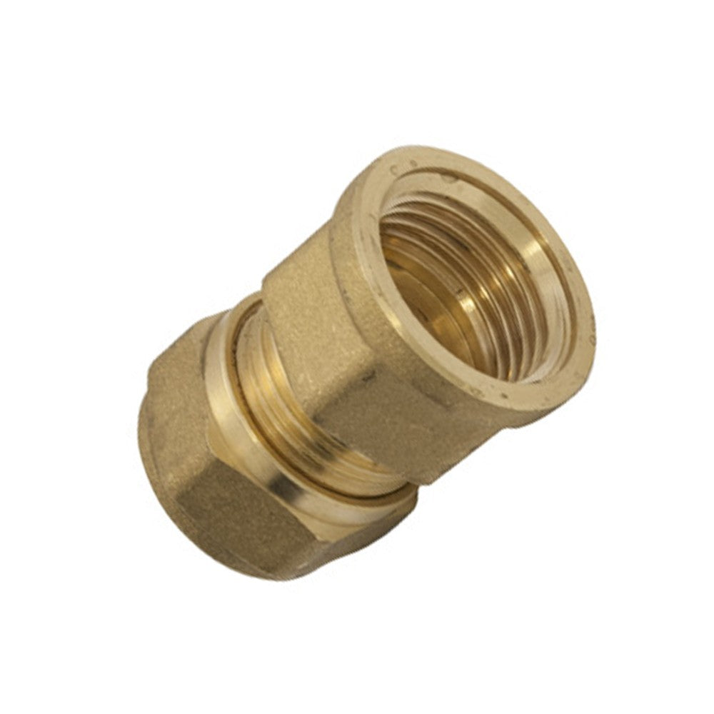 Raccordo diritto femmina   a stringere per rame