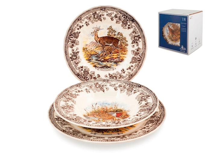 Servizio piatti 18 pz H&H Wild Life Natale