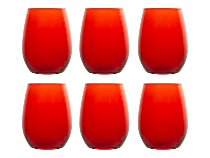 Confezione 6 bicchieri Amber Rosso Pasabache 35 cl