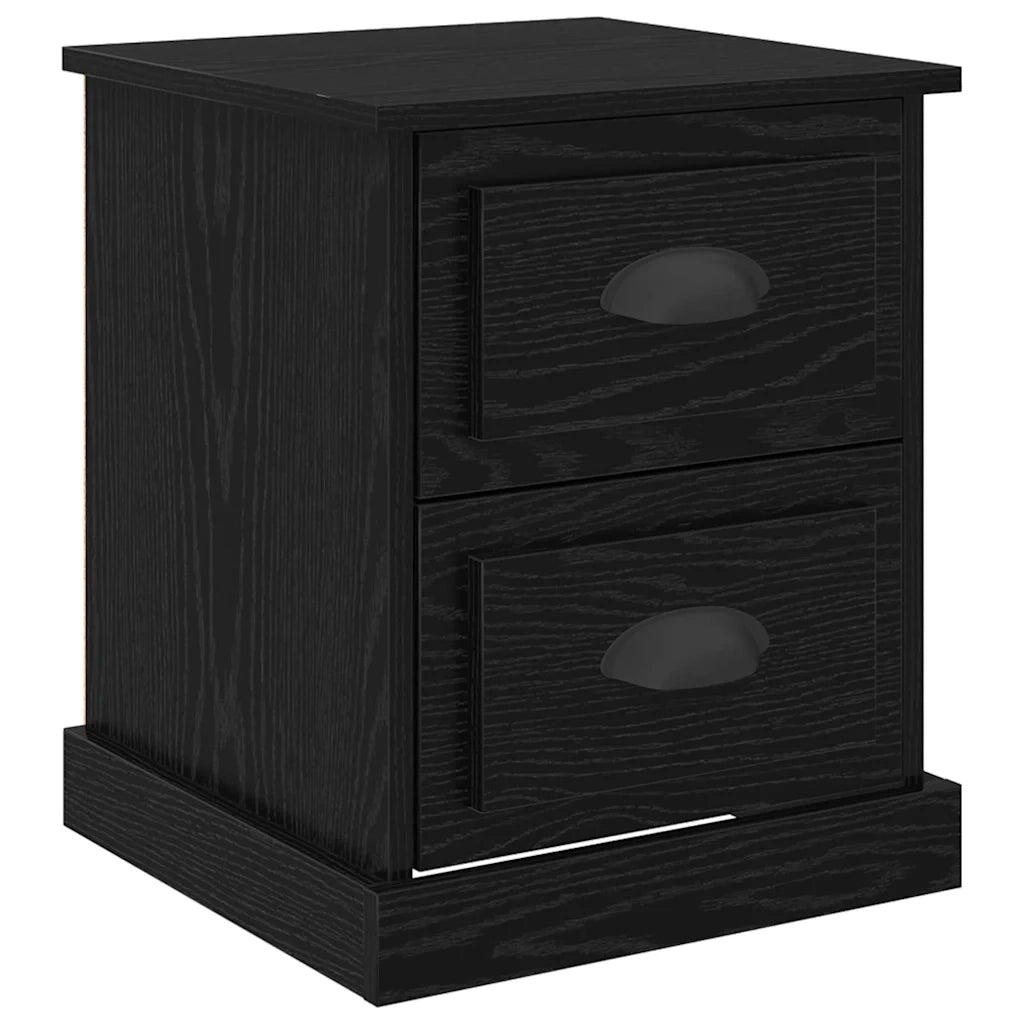 Armadio da Notte con cassetto Rovere Nero 39 x 39 x 47.5 cm 881332