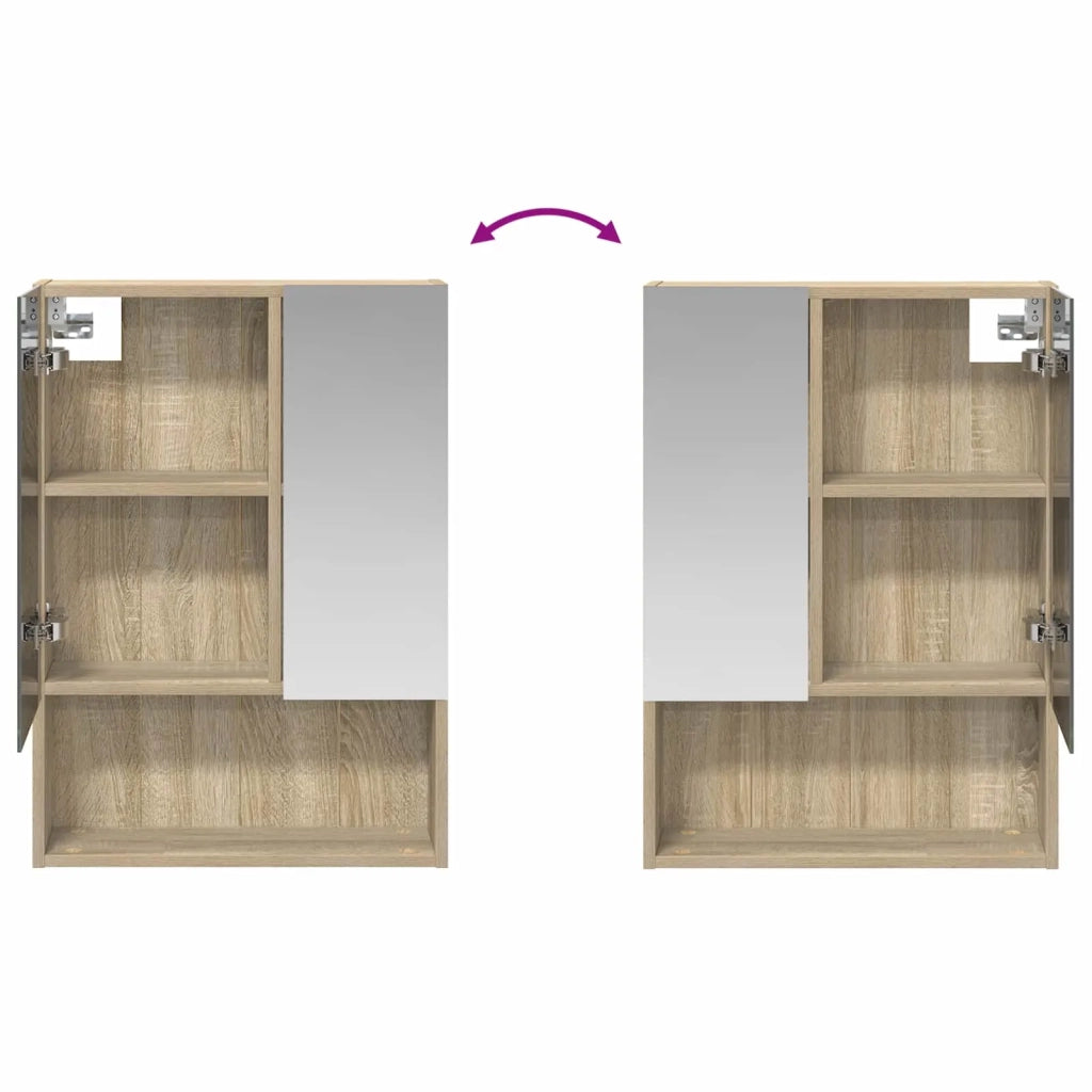 Mobiletto per specchio da bagno Rovere Sonoma 50 x 14,5 x 70 cm