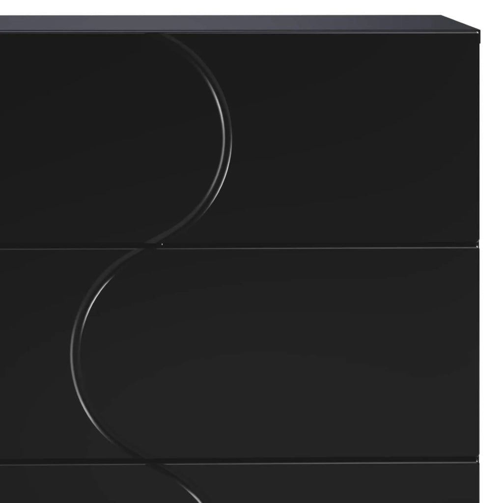 Credenza Nero 70 x 38 x 75 cm Legno ingegnerizzato 8011523