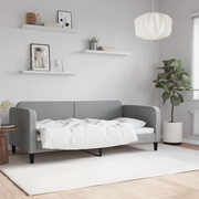 Letto da Giorno Grigio Chiaro 90x190 cm in Tessuto 354043