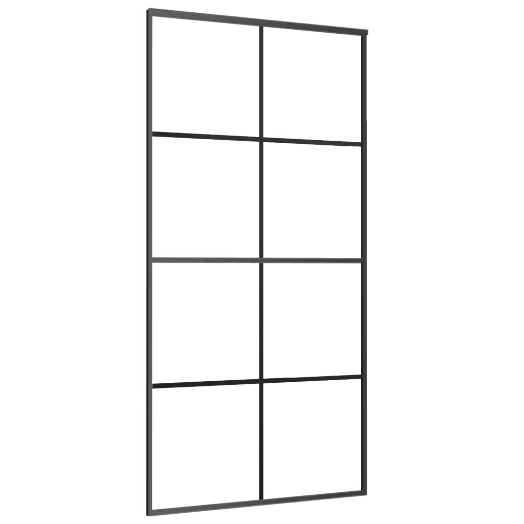 Porta Scorrevole con Ferramenta 102,5x205cm Vetro ESG Alluminio