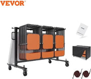 Carrello pieghevole per riunioni - 36 sedili pieghevoli - Carrello di stoccaggio per sedili - Carrello trasportabile