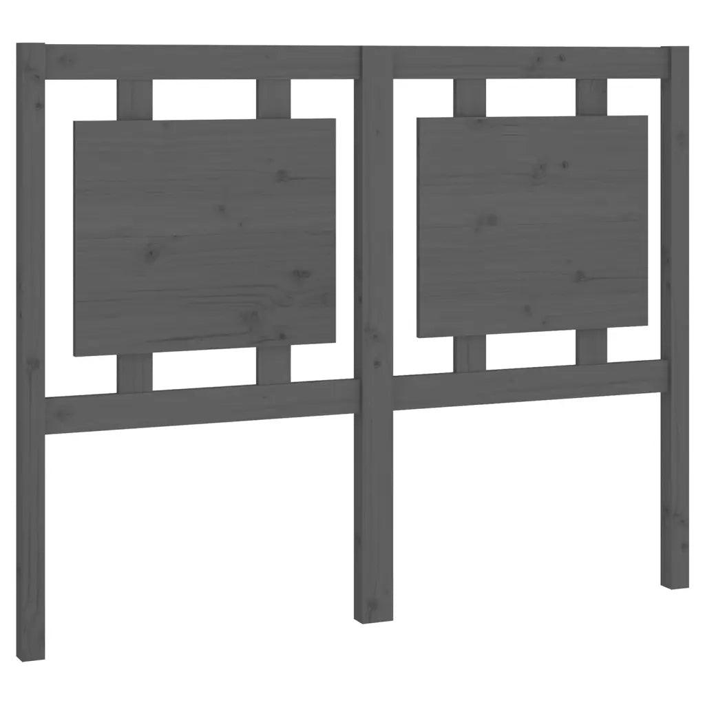 Testiera | Testata per Letto Grigia 125,5x4x100 cm Legno Massello di Pino