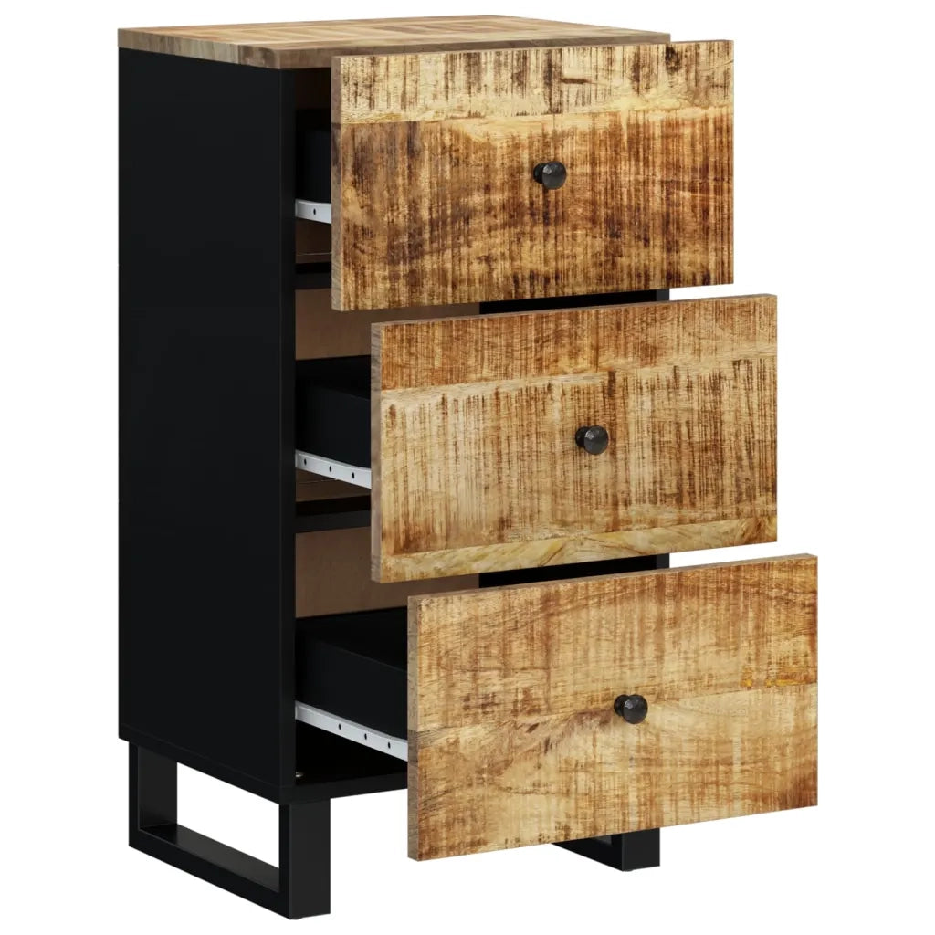 Credenza con 3 Cassetti 40x33,5x75 cm Legno Massello di Mango 352905
