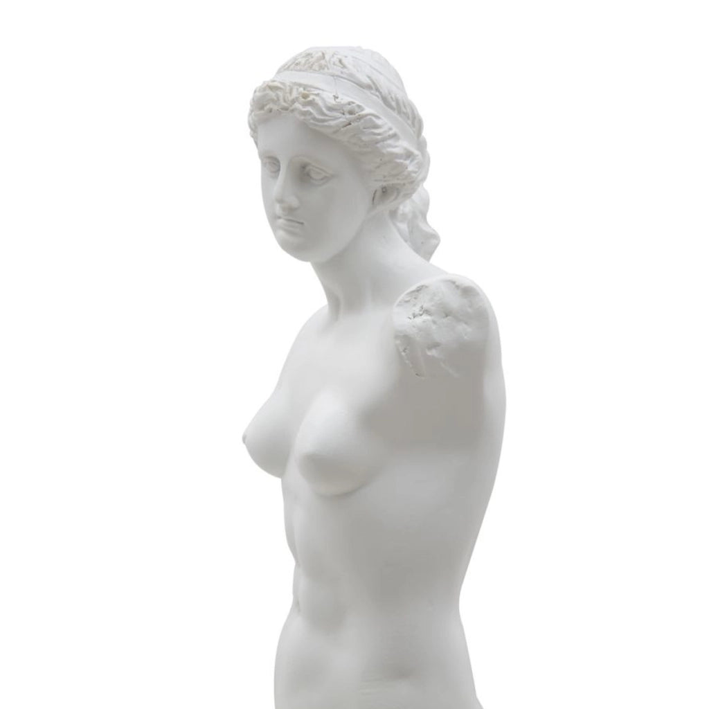 Scultura Statua Woman figura femminile in resina bianca