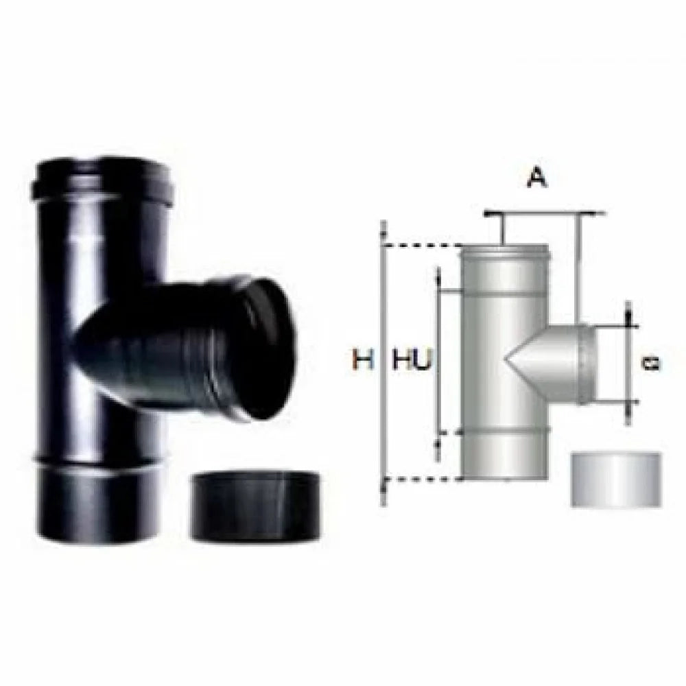 Raccordo tee f m/f inox nero d.0 80 b08xb7fq2n